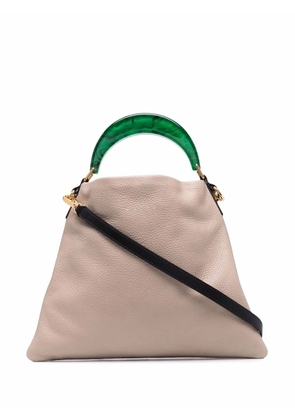 Marni small Venice leather tote bag - Neutrals