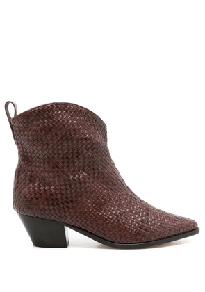 Sarah Chofakian Valentina woven 55mm boots - Brown