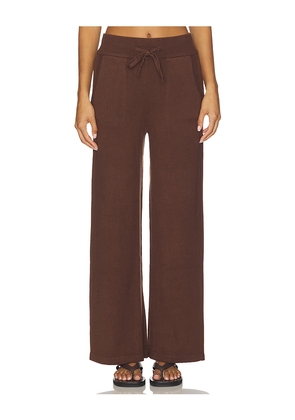 eberjey Recycled Sweater Pant in Chocolate. Size L. Also in M, S, XL, XS.