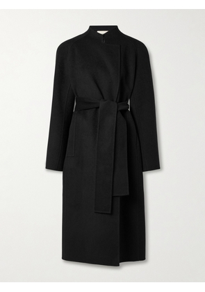 KHAITE - Deena Belted Wool Coat - Black - x small,small,medium,large
