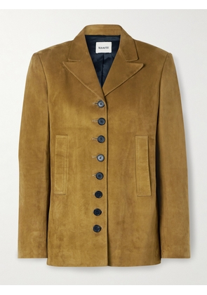 KHAITE - Saraphina Suede Jacket - Brown - US0,US2,US4,US6,US8