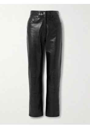 KHAITE - Callum Leather Straight-leg Pants - Black - US0,US2,US4,US6,US8