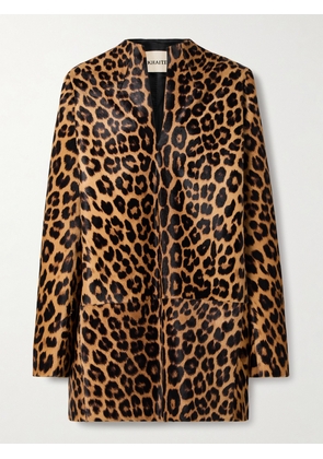 KHAITE - Aleena Leopard-print Calf Hair Mini Dress - Animal print - US0,US2,US4