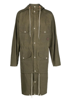 Gucci waxed hooded parka - Green