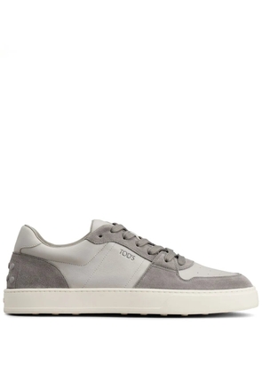 Tod's panelled suede sneakers - Grey