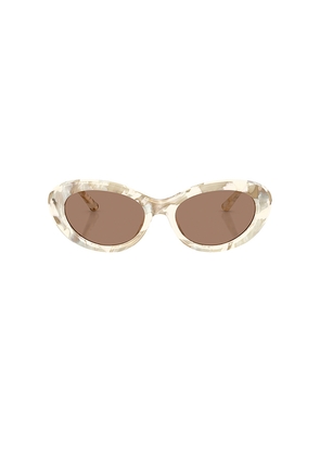 Dolce & Gabbana Oval Sunglasses in White.