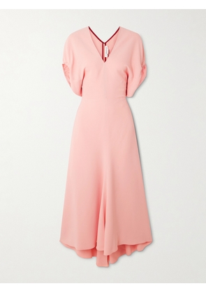 Victoria Beckham - Gathered Crepe Midi Dress - Pink - UK 4,UK 6,UK 8,UK 10,UK 12,UK 14,UK 16