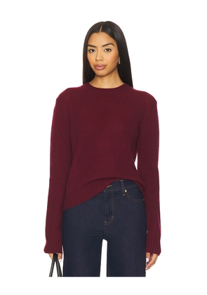 Enza Costa Easy Long Sleeve Crew Sweater in Burgundy. Size M. Also in S, XS.