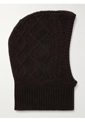 Arch4 - Cable-knit Cashmere Balaclava - Brown - One size