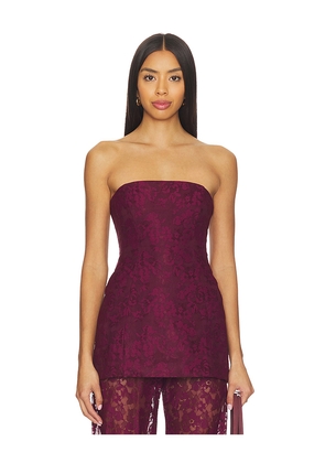 Amanda Uprichard x REVOLVE Linda Tunic in Wine. Size L. Also in M, S, XL, XS.