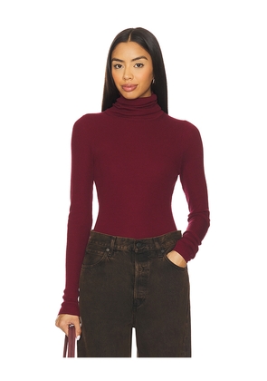 Enza Costa Layering Turtleneck Sweater in Burgundy. Size M. Also in S, XS.