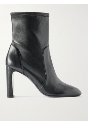 Stuart Weitzman - Babette Leather Ankle Boots - Black - US5.5,US6,US6.5,US7,US7.5,US8,US8.5,US9,US9.5,US10,US10.5,US11,US11.5