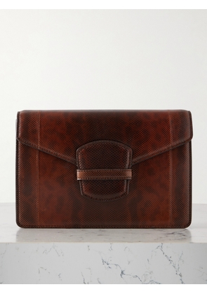 The Row - Snakeskin Clutch - Orange - One size