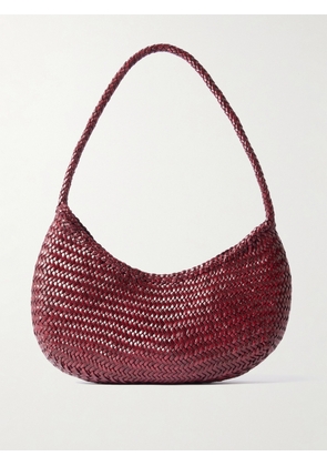 Dragon Diffusion - Nova Luna Woven Leather Shoulder Bag - Red - One size