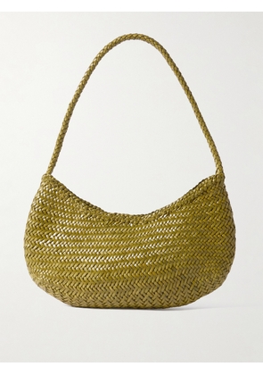 Dragon Diffusion - Nova Luna Woven Leather Shoulder Bag - Green - One size