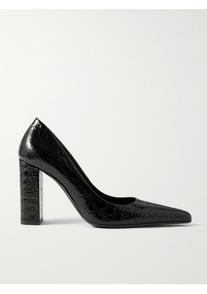 Alaïa - 90 Croc-effect Leather Pumps - Black - IT35,IT36,IT37,IT38,IT39,IT40,IT41