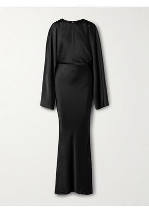 Norma Kamali - Obie Satin Gown - Black - xx small,x small,small,medium,large,x large