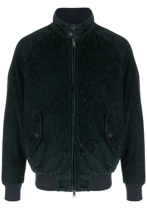 Baracuta Paisley-print corduroy trousers - Green