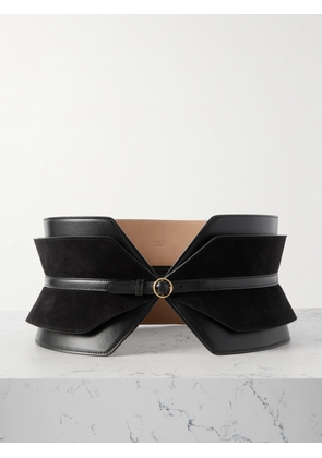 Alaïa - Leather And Suede Waist Belt - Black - 65,70,75,80,85