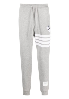 Thom Browne Hector-embroidered track pants - Grey