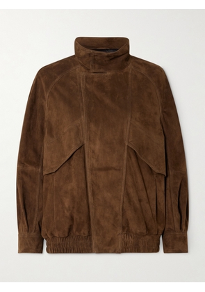 Nour Hammour - Ariste Oversized Paneled Suede Jacket - Brown - x small,small,medium,large,x large