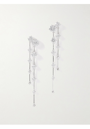 Completedworks - Memory Lane Rhodium-plated Cubic Zirconia Earrings - Silver - One size