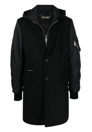 Philipp Plein zip-up hooded coat - Black