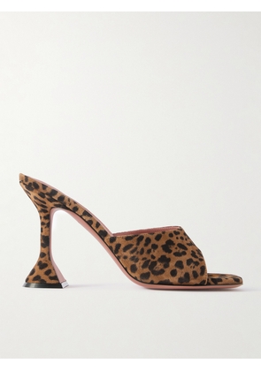 Amina Muaddi - Lupita Leopard-print Suede Mules - Animal print - IT36,IT36.5,IT37,IT37.5,IT38,IT38.5,IT39,IT39.5,IT40,IT40.5,IT41,IT41.5,IT42