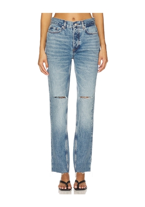 ANINE BING Bruno Straight Leg in Blue. Size 23. Also in 25, 26, 27, 28, 29.