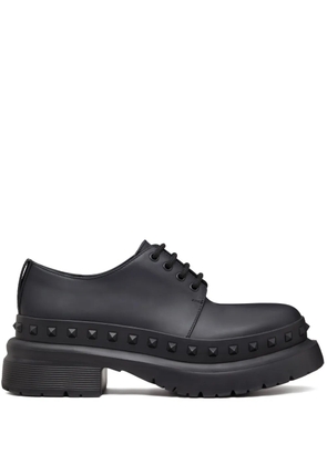 Valentino Garavani M-Way Rockstud leather Derby shoes - Black
