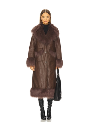 Cinq a Sept Panama Coat in Brown. Size L. Also in M, S, XS.