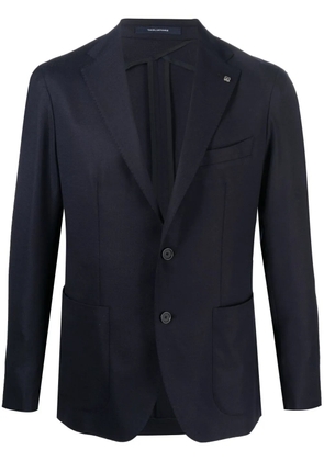 Tagliatore single-breasted stretch-wool blazer - Blue