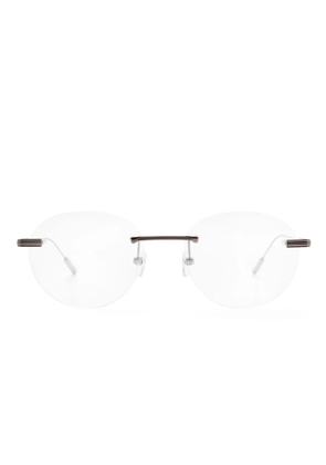 Zegna rimless round-frame glasses - Silver