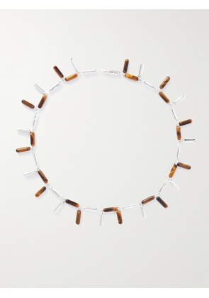 Uncommon Matters - Catkin Silver Tiger's Eye Necklace - One size