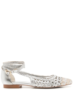 Sarah Chofakian Bistrot leather ballerina shoes - Metallic