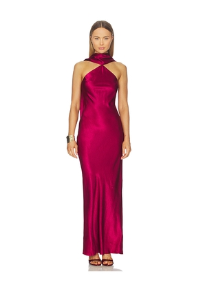Amanda Uprichard x REVOLVE Ashton Maxi Dress in Wine. Size L. Also in M, S, XS.