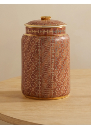 L'Objet - Ashanti Large Gold-plated Earthenware Canister - Red - One size
