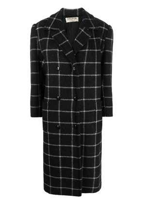 A.N.G.E.L.O. Vintage Cult 1980s checkered double-breasted coat - Black