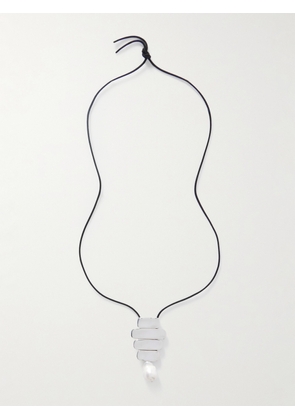 AGMES - Baroque Ilona Recycled Sterling Silver, Suede And Pearl Necklace - One size