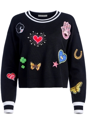 alice + olivia Gleeson patch-detail sweatshirt - Black