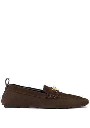 Versace Villa suede loafers - Brown