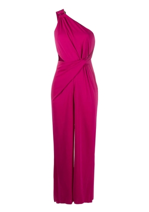 Lauren Ralph Lauren one-shoulder cut-out jumpsuit - Pink