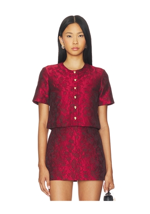 Amanda Uprichard x REVOLVE Braswell Top in Burgundy. Size L. Also in M, S, XS.