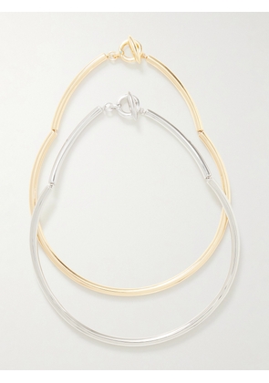 Roxanne Assoulin - The Tubular Set Of Two Gold And Silver-tone Necklaces - Multi - One size