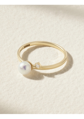 Mizuki - 14-karat Gold, Pearl And Diamond Ring - 5,6,7