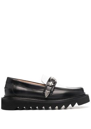 Toga Pulla buckle-detail leather loafers - Black