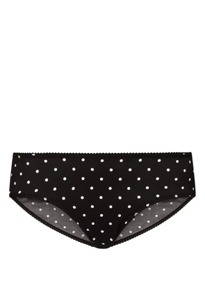 Dolce & Gabbana polka-dot silk-blend briefs - Black