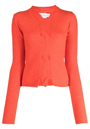 Feng Chen Wang cut-out fine-knit jumper - Red