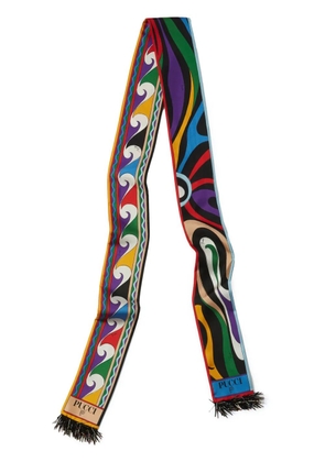 PUCCI Marmo-print silk scarf - Black