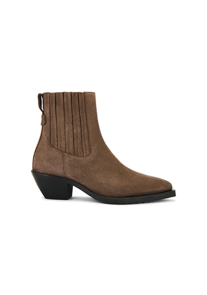 ALLSAINTS Marcie Suede Boot in Brown. Size 37. Also in 39, 40.